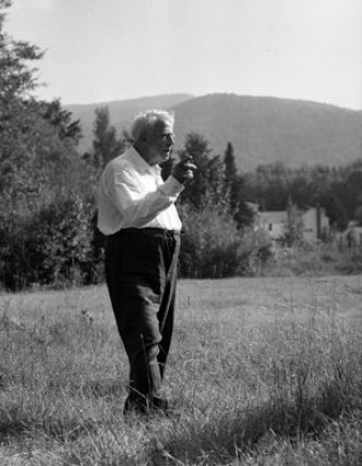Robert Frost pipe on farm